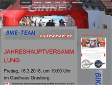 Tablet Screenshot of bike-team-ginner.com